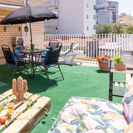 Sal- Big Terrace With Bbq, Beach, Wifi, Clima Roses